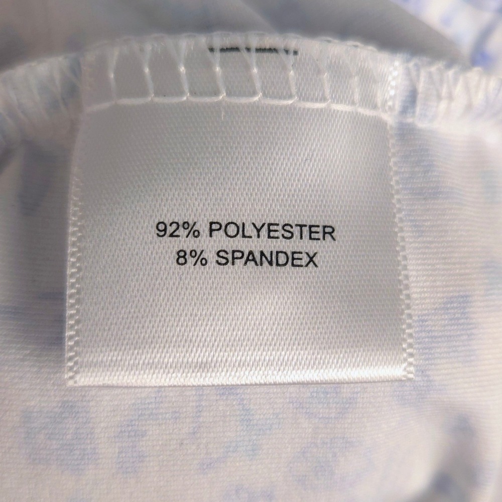 Peter Millar Summer Comfort Polo Mens XL White Blue Golf Print Eisenhower USAFA - Picture 3 of 8